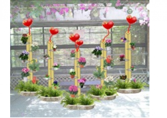 春の花とハートバレンタイン展